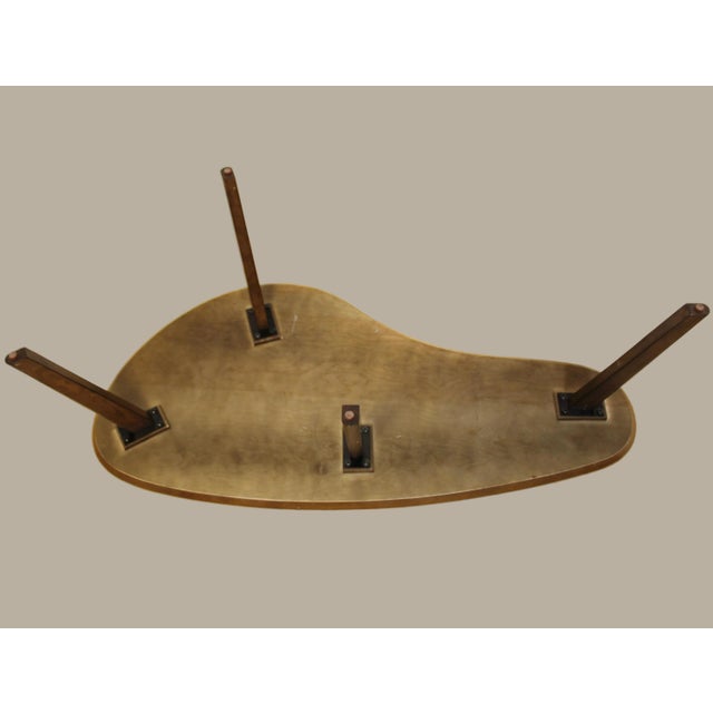 Small Walnut Coffee Table | Boomerang Kidney Shape For Sale - Image 4 of 6