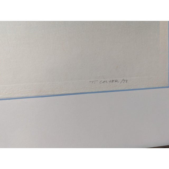 Signed LTD Ed Ted Colyer Large Woodblock Print "Winter Hida" — 1978 For Sale - Image 11 of 12