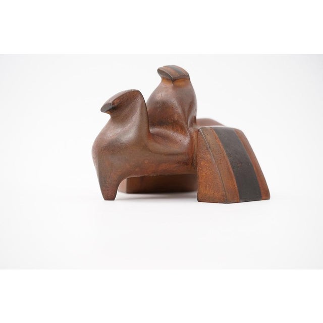 Black Abstract Cast Iron Zezootier & Reiter Sculpture by Gertraude Zebe, 1997 For Sale - Image 8 of 17