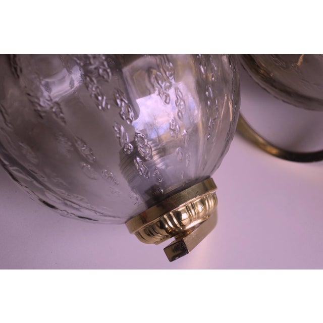 Brass and Glass Double Wall Lights, 1970s, Set of 2 For Sale - Image 12 of 14