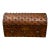 Mid 20th Century Vintage Studded Leather Dome-Top Chest For Sale
