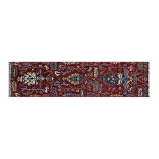 Hand-Knotted Bidjar Garrus Design Runner in Red, 2'8" X 9'6" For Sale