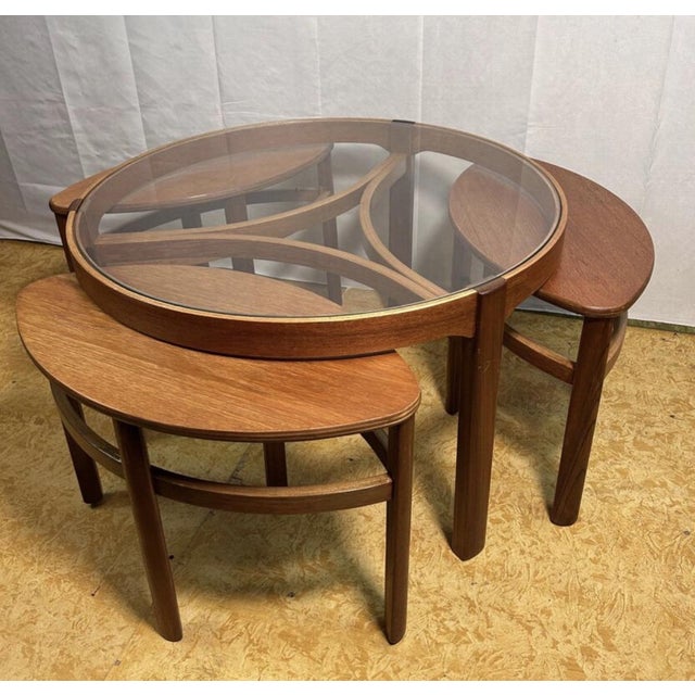 Wood Mid-Century Vintage Teak Trinity Coffee Table from Nathan, 1960s, Set of 4 For Sale - Image 7 of 11