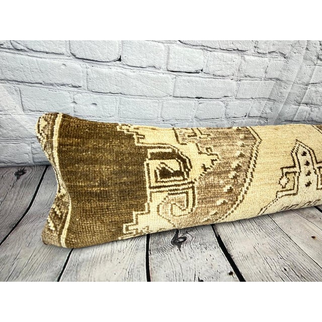 12 x 46 Lumbar Rug Pillow Eastern Romance Turkish Pillow Cushion Cover For Sale In Houston - Image 6 of 7