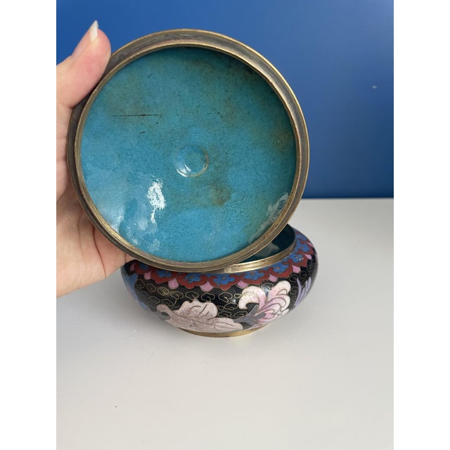 Cloisonné Asian Jewelry Box For Sale - Image 4 of 8