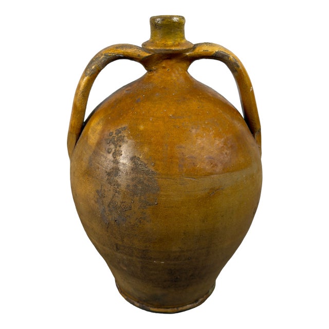 Quartara Vase in Glazed Terracotta from Artigianato Italiano, 1900s For Sale