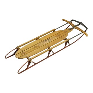 Vintage Flexible Flyer Airline Racer No 60 Wooden Sled Planet Jr Usa For Sale