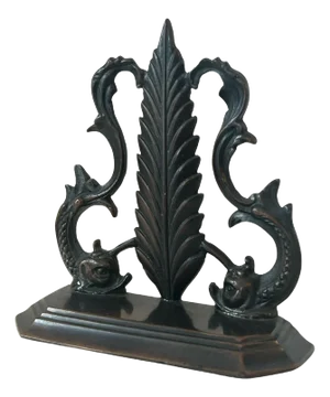 Bronze Door Stop with Dolphin Serpents