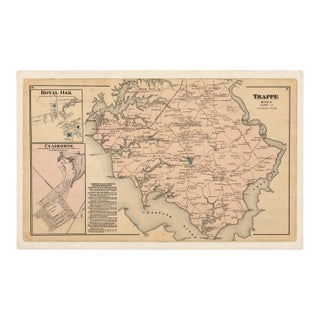 Map of Trappe & Royal Oak, Talbot County, Maryland — Lake, Griffing & Stevenson, 1877 For Sale