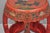 Wood Vintage Chinoiserie Red Lacquer Plant Stand Garden Stool Drum Side Table (B) For Sale - Image 7 of 14