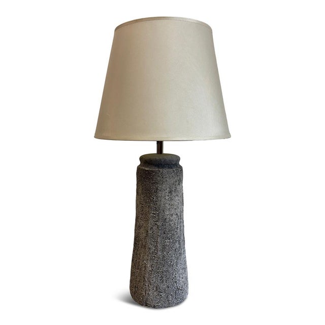 Grey Ceramic Table Lamp, 1980s For Sale - Image 11 of 11