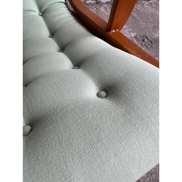 Set of Vintage Lounge Chairs with Mint Green Cushions For Sale - Image 9 of 13