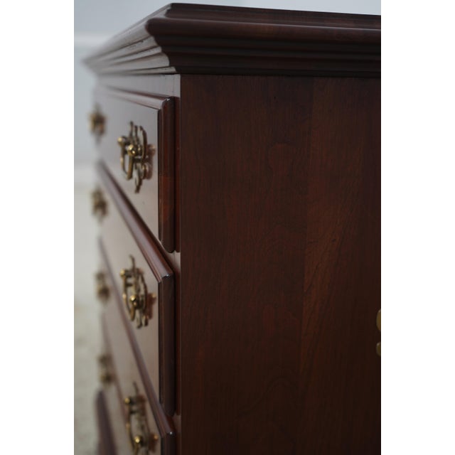 1990s Pair Ethan Allen Cherry 4 Drawer Nightstand Chests For Sale - Image 11 of 18