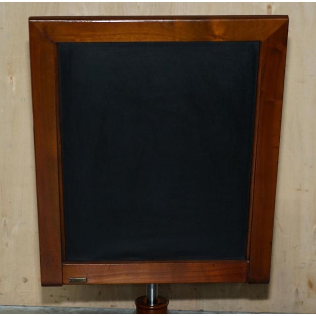 Black Leather and Cherrywood Grange Paris Captain's Chair from Harrods London For Sale - Image 16 of 18