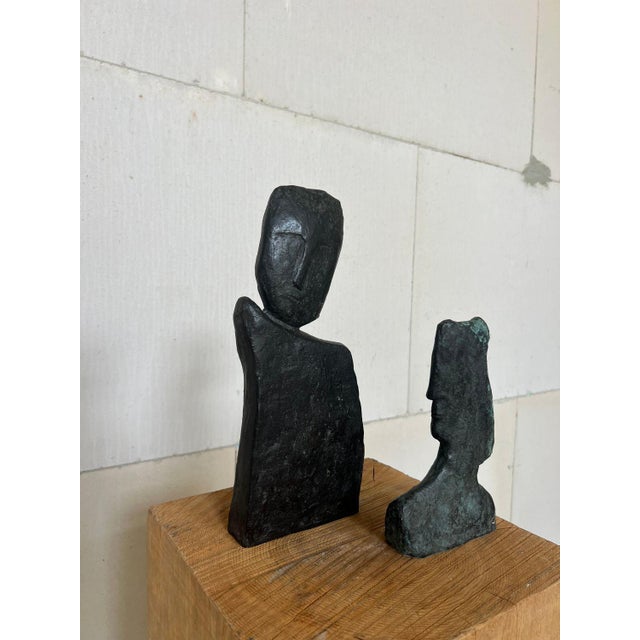 Artist filippa de boer netherlands late 1970s - early 1980s h 31cm w 13cm d 3,5cm and h 20cm w 12cm d 4cm unique...