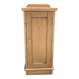 19th Century Scrubbed Pine Nightstand For Sale