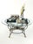Metal Vintage Italian Regency-Style Round Metal & Glass Coffee Table For Sale - Image 7 of 9