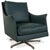 Set of Green Leather Boss Armchair and Ottoman with Manual Function from Flexform For Sale - Image 4 of 18