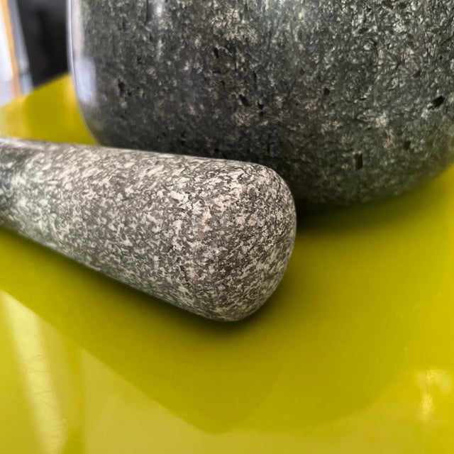 Mid-Century Modern 1960s Substantial Stone Mortar and Pestle For Sale - Image 3 of 7