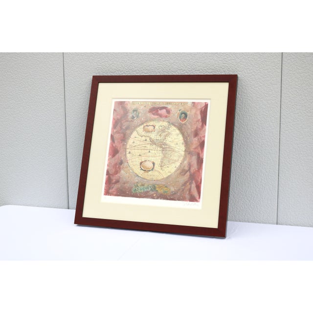 Starlie Sokol Hohne Untitled Globe Mixed Media Monoprint Artwork One-of-a-Kind For Sale - Image 4 of 18
