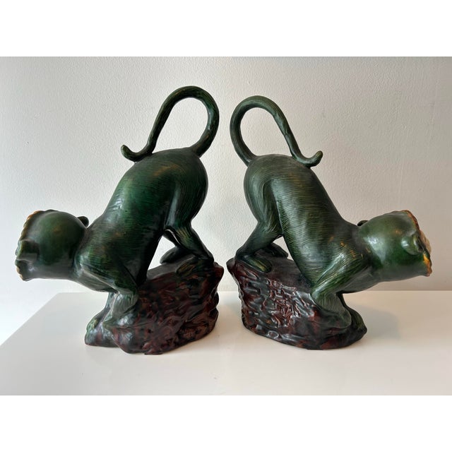 Vintage Ceramic Capuchin Monkey Statues For Sale - Image 4 of 11