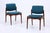 erik buch – model 66 “captain” vintage teak chairs newly upholstered & padded features • set of 2 dining chairs • design...