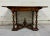 French Vintage French Louis XIII Style Drop Leaf Leather Top Table by John Richard For Sale - Image 3 of 12