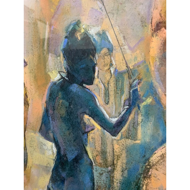 Vintage Pastel and Charcoal Drawing of a Nude For Sale - Image 9 of 13