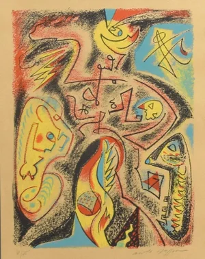 Abstract Composition - Original Lithograph by André Masson - 1970s 1970s