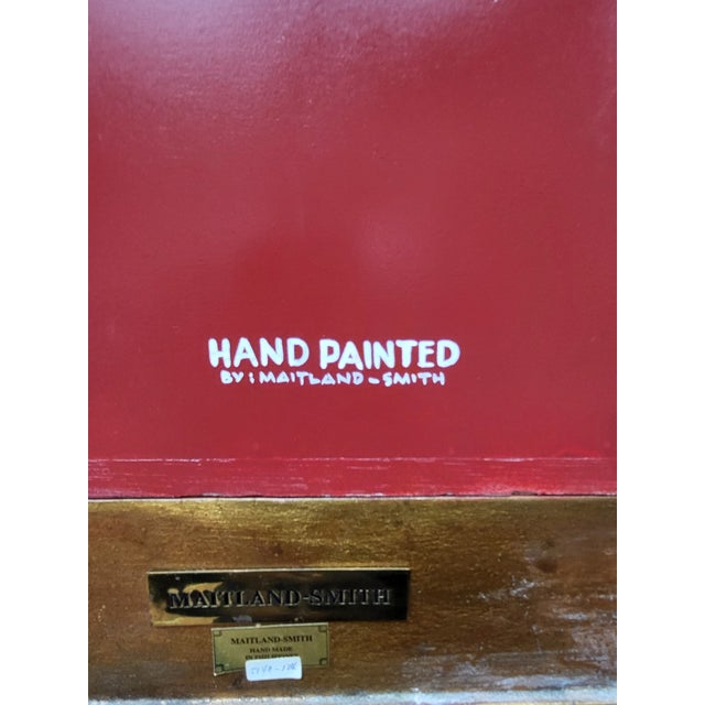 Late 20th Century Mainland Smith Red Lacquer Chinoiserie For Sale - Image 5 of 5