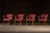 Late 20th Century Set of Four Tufted Leather Bankers Chairs in Red For Sale - Image 4 of 17