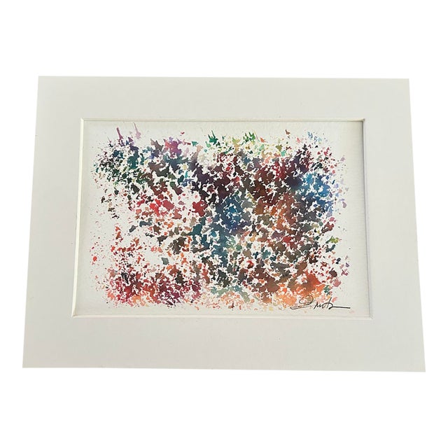 “Autumn Confetti” Signed Original Abstract Watercolor Painting by Nancy Smith For Sale
