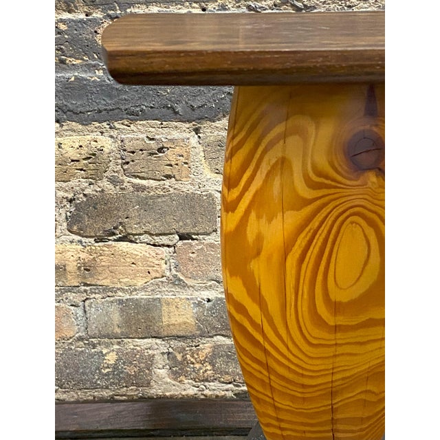 Modern Wood Accent Table Signed by Artist, Cory Robinson For Sale - Image 3 of 7