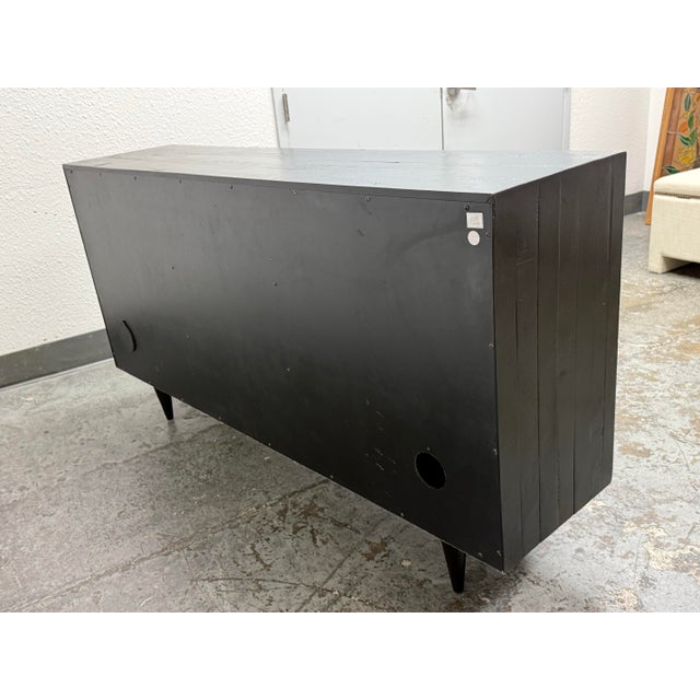 Black West Elm Alexa Media Console For Sale - Image 8 of 12