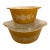 Vintage Pyrex Butterfly Gold Pattern Dishes C. 1972 Matching pair For Sale