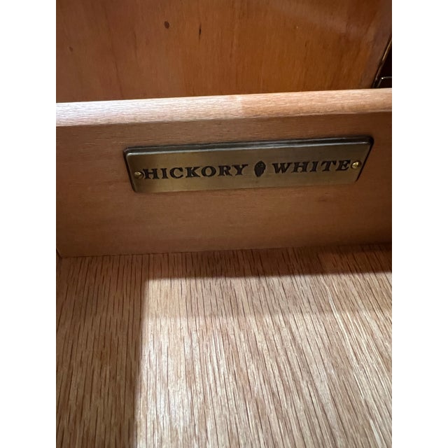 Wood 1960s Hickory White Genesis Art Deco Tiger Maple Sideboard Buffet Cabinet For Sale - Image 7 of 12