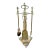Gothic Victorian 19th Century Fireplace Tools, Complete Set of 5 For Sale
