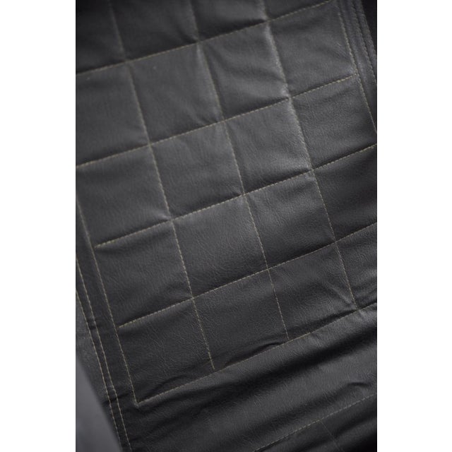 Mid-Century Modern Postmodern Black Leather Rocking Chair by Takeshi Nii, 1950s For Sale - Image 3 of 18