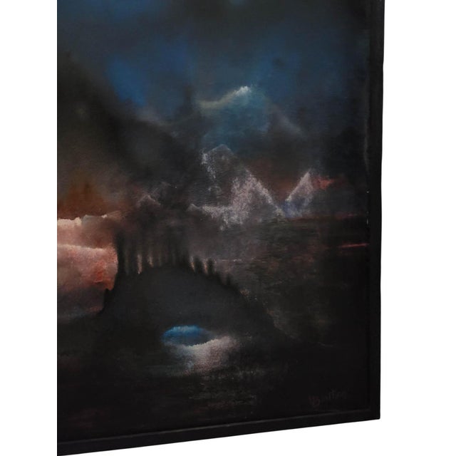1960s Lucienne Berthon (1926–2012) – Original Oil on Board, Abstract Landscape For Sale - Image 5 of 7