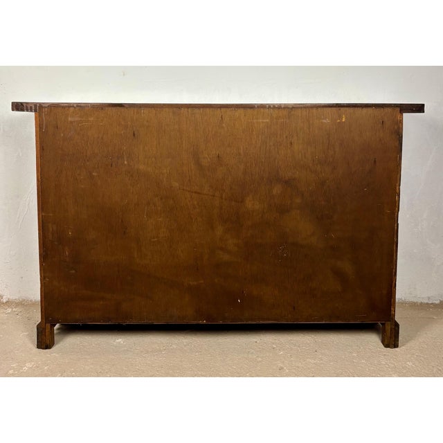 Spanish Rustic Oak Sideboard with Paneled Doors and Iron Hardware, 1930s For Sale - Image 10 of 10