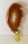 Contemporary 1970s Natural Afate Stone Slices Lamp Finials - a Pair For Sale - Image 3 of 4