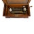 Traditional Jackpot Carved Oak & Glass Cylinder Music Box Signed 19thC For Sale - Image 3 of 9