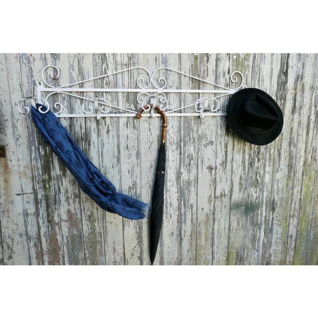 Metal Mid-Century Wrought Iron Hat and Coat Rack, 1960s For Sale - Image 7 of 8