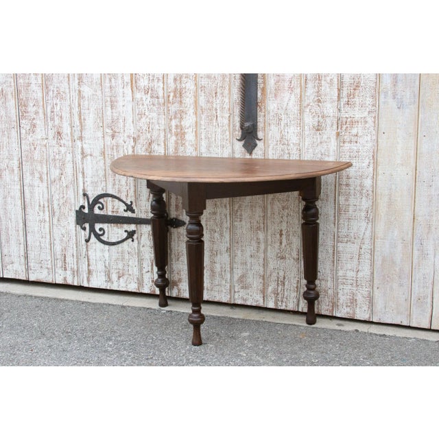 Early 19th Century Colonial Ceylon Demilune Table For Sale - Image 4 of 12