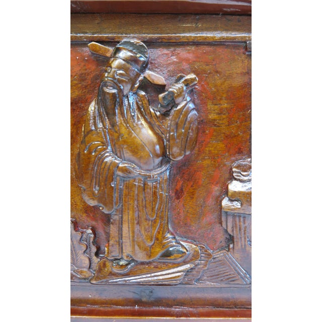 19th Century Chinese Carved Panel Board For Sale - Image 4 of 11