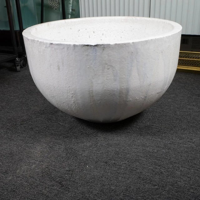 White Industrial Salvaged Melt Pot Coffee Table For Sale - Image 8 of 12