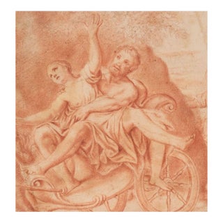 Rat of the Sabines - Original Sanguine Drawing End of 18th Century End of 18th Century For Sale
