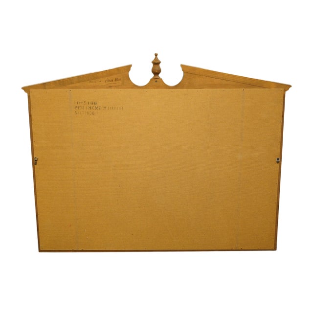 Mid 20th Century Ethan Allen Heirloom Nutmeg Maple Colonial Style 50" Pediment Dresser / Wall Mirror 10-5100 For Sale - Image 5 of 7