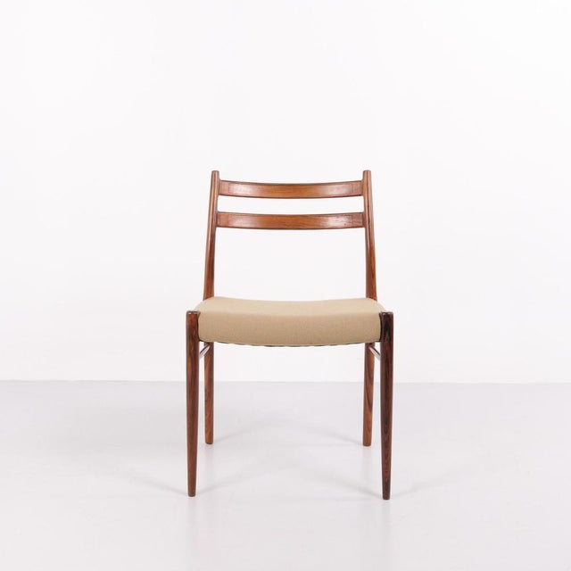 Set of 4 dining chairs in rosewood by arne wahl iversen for glyngøre stolefabrik. Danish design from the 1950s. — origin:...