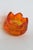 Flower Shaped Glowing Orange Glass Tealight Holder Small Petal Ring Dish 4946b For Sale - Image 11 of 13